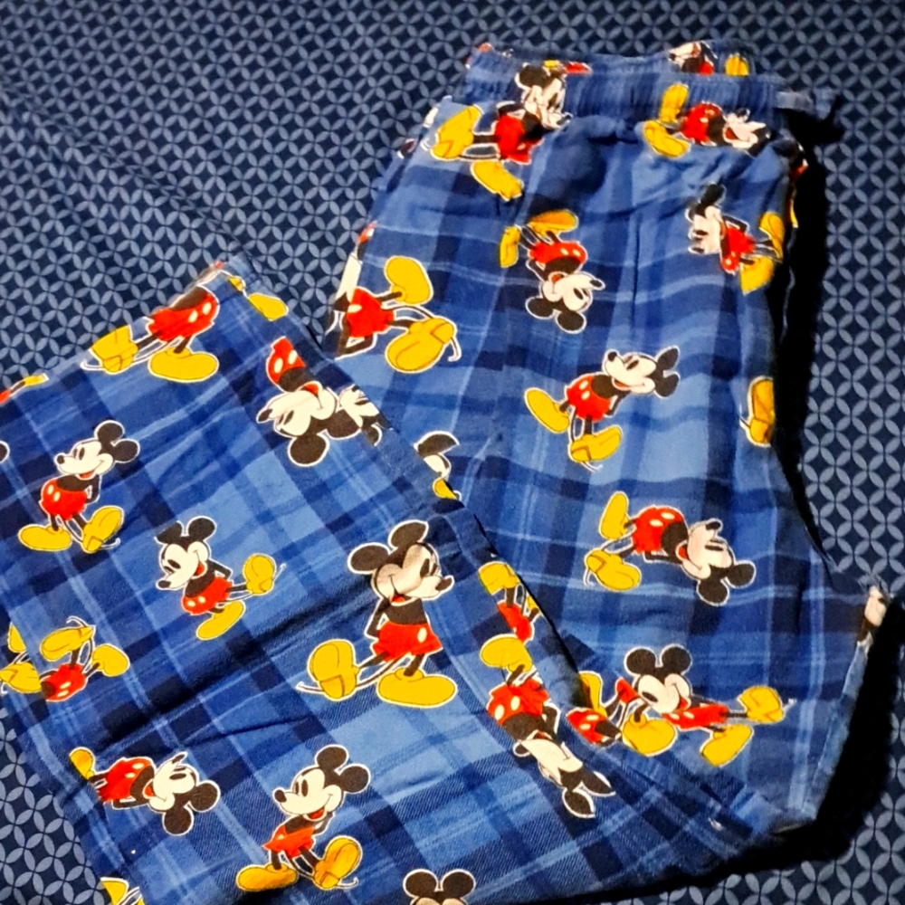 Disney mickey mouse Men's Xtra lrg flannel drawstring pajama pants